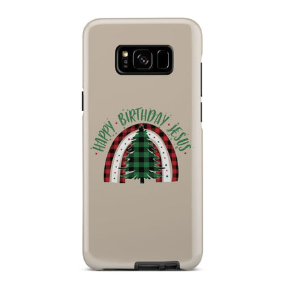 Happy Birthday Jesus Christmas Tree Phone Case - Bible Verse Phone Cases Samsung