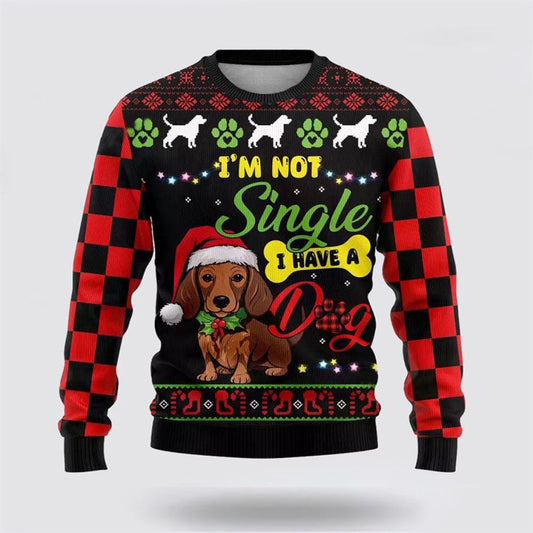 Happy Dachshund Dog Ugly Christmas Sweater For Men And Women, Gift For Christmas, Best Winter Christmas Outfit