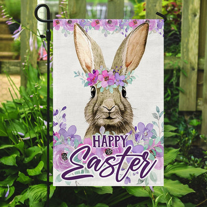 Happy Easter Bunny Flag - Easter House Flags - Christian Outdoor Easter Flags