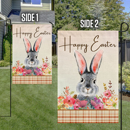 Happy Easter Bunny Rabbit Flag - Religious Easter House Flags - Christian Flag