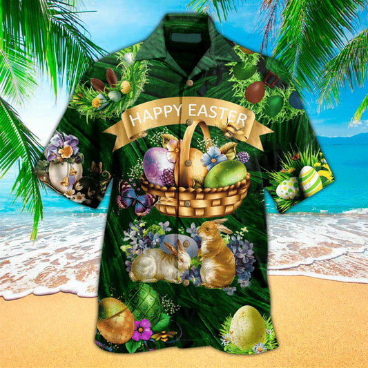 Happy Easter Rabbit Hawaiian Shirt 1 - Easter Hawaiian Shirts For Men & Women