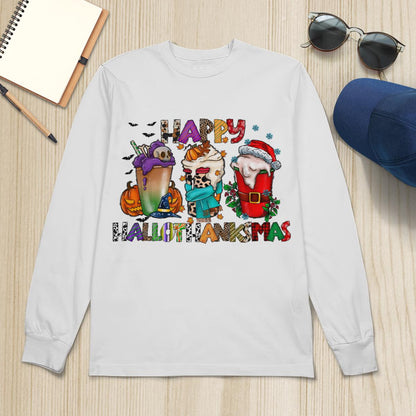 Happy Hallothanksmas, Halloween, Thanksgiving, Christmas T-Shirt, Jesus Sweatshirt Hoodie