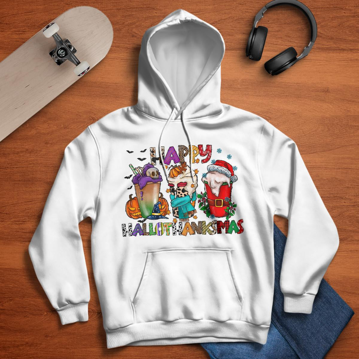 Happy Hallothanksmas, Halloween, Thanksgiving, Christmas T-Shirt, Jesus Sweatshirt Hoodie