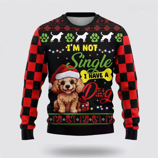 Happy Poodle Dog Ugly Christmas Sweater For Men And Women, Gift For Christmas, Best Winter Christmas Outfit