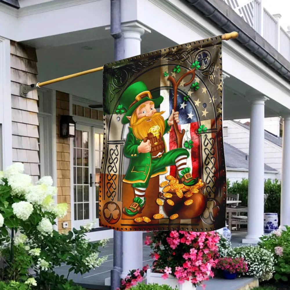 Happy Saint Patrick's Day Irish American House Flag - St Patrick's Day Garden Flag - St. Patrick's Day Decorations