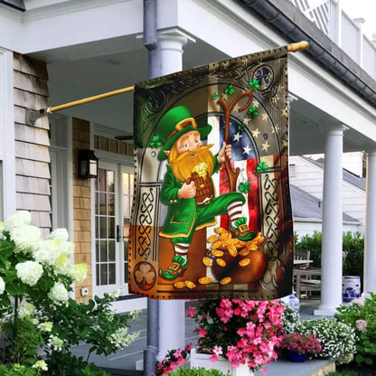 Happy Saint Patrick's Day Irish American House Flag - St Patrick's Day Garden Flag - St. Patrick's Day Decorations
