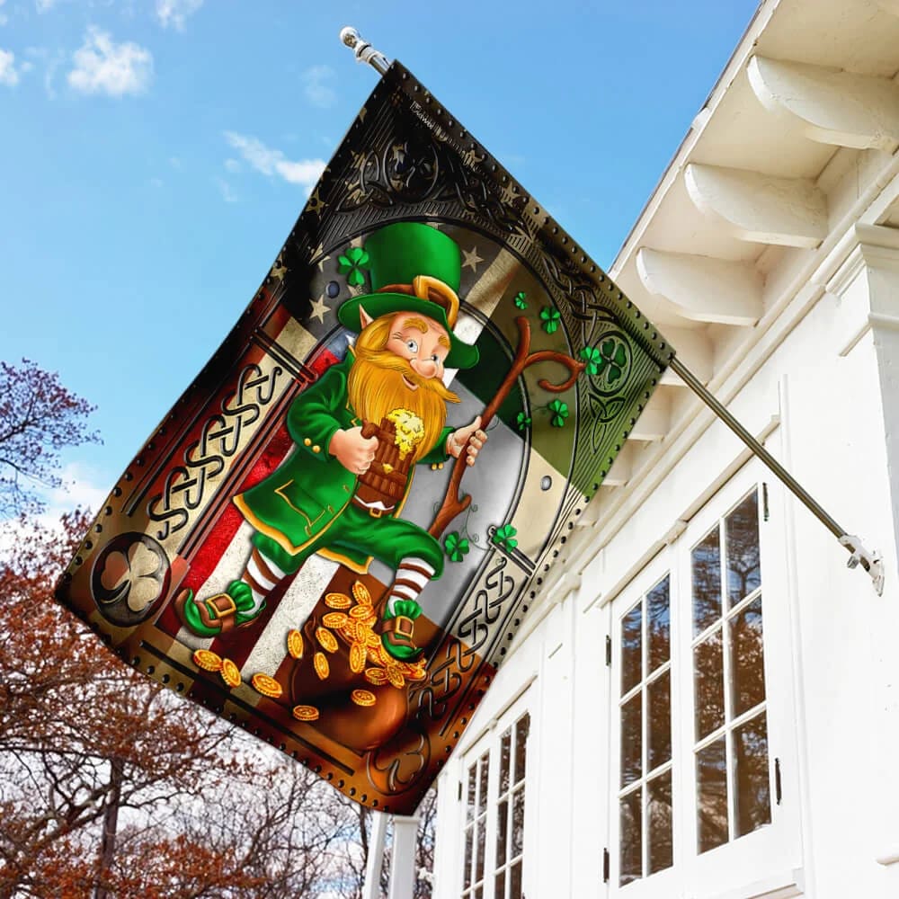 Happy Saint Patrick's Day Irish American House Flag - St Patrick's Day Garden Flag - St. Patrick's Day Decorations