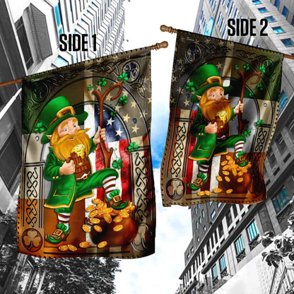 Happy Saint Patrick's Day Irish American House Flag - St Patrick's Day Garden Flag - St. Patrick's Day Decorations