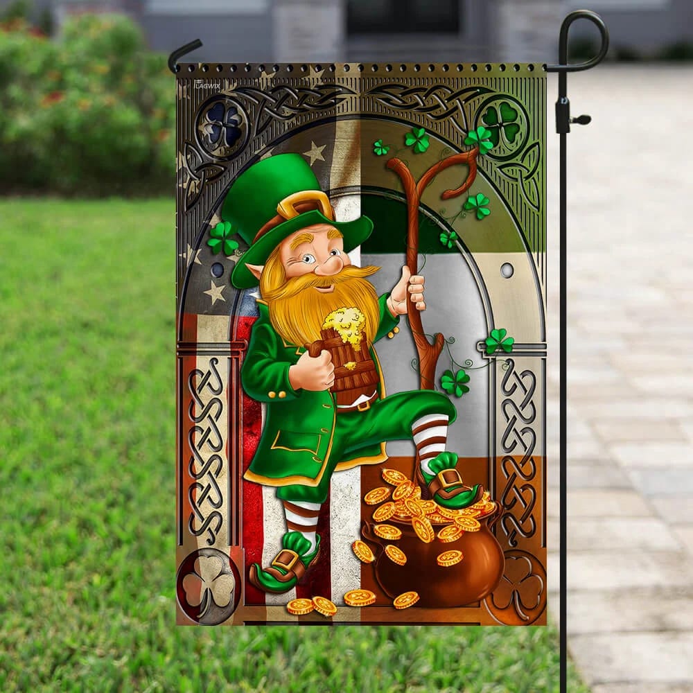 Happy Saint Patrick's Day Irish American House Flag - St Patrick's Day Garden Flag - St. Patrick's Day Decorations