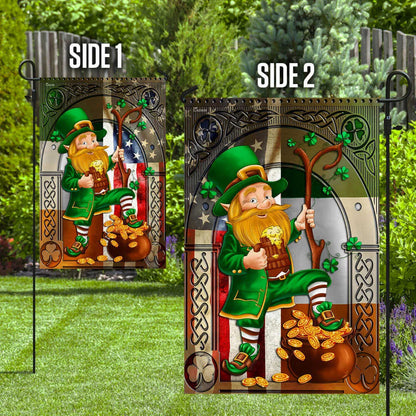 Happy Saint Patrick's Day Irish American House Flag - St Patrick's Day Garden Flag - St. Patrick's Day Decorations