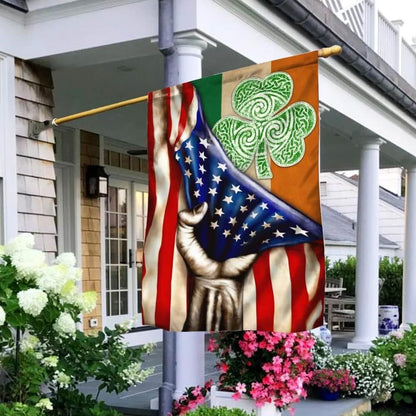 Happy Saint Patrick's Day Shamrock Irish American House Flag - St Patrick's Day Garden Flag - St. Patrick's Day Decorations