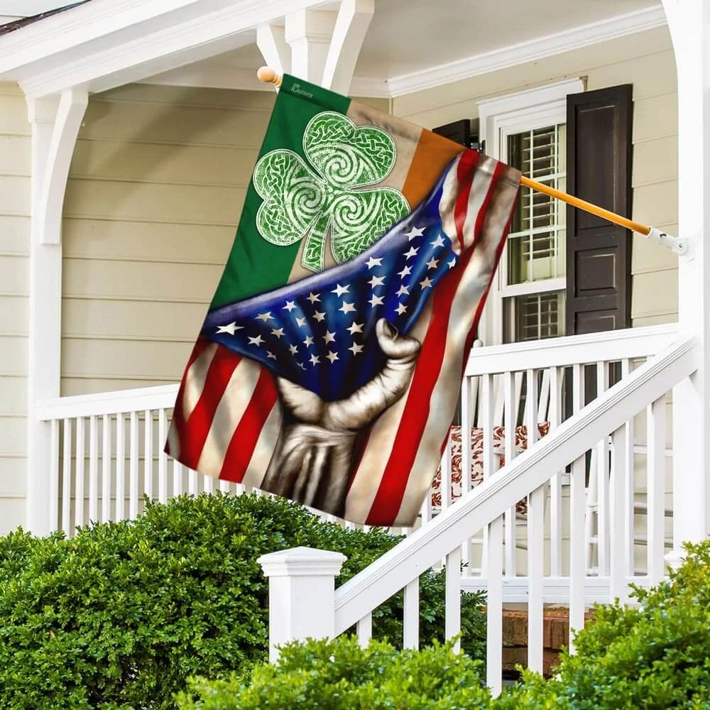 Happy Saint Patrick's Day Shamrock Irish American House Flag - St Patrick's Day Garden Flag - St. Patrick's Day Decorations