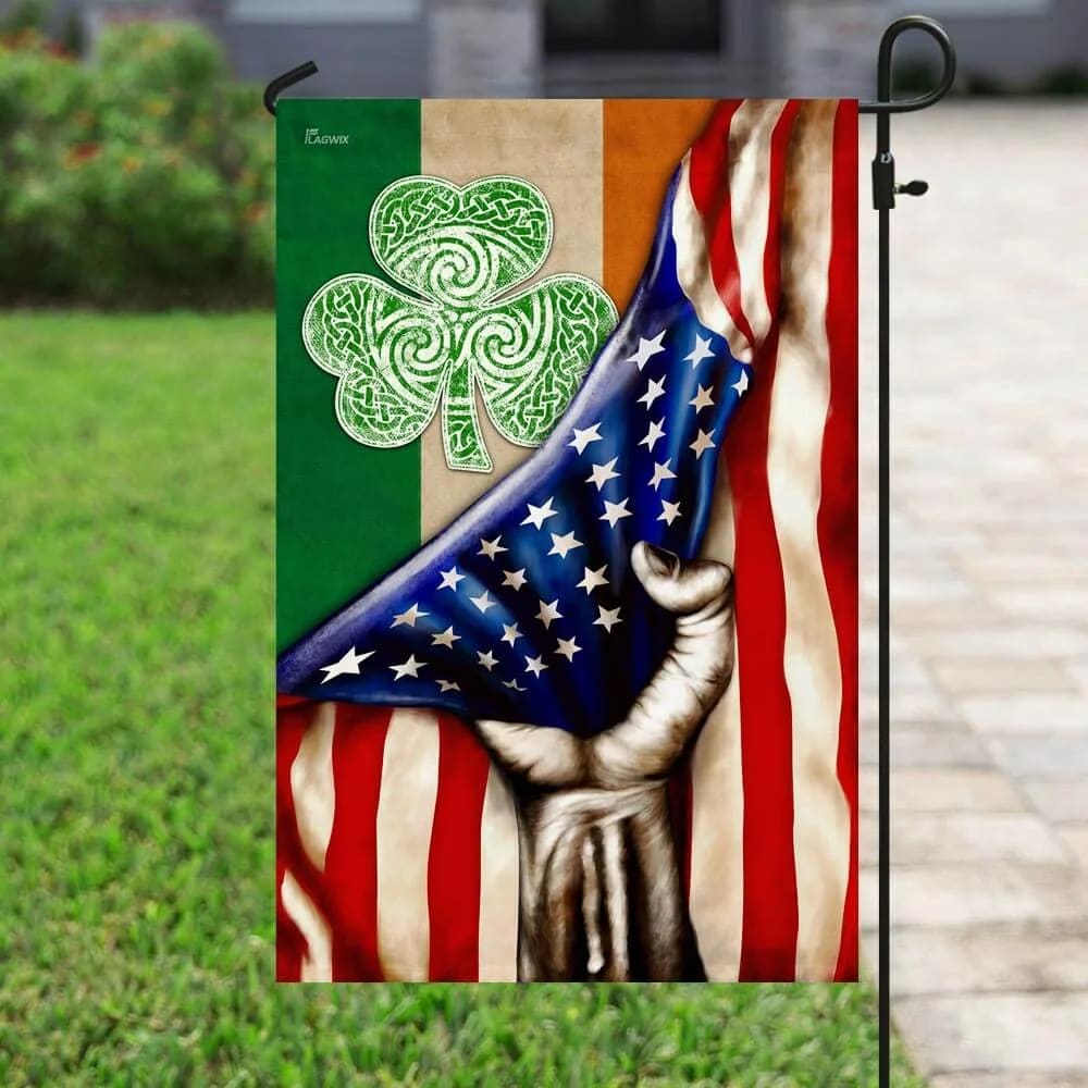 Happy Saint Patrick's Day Shamrock Irish American House Flag - St Patrick's Day Garden Flag - St. Patrick's Day Decorations