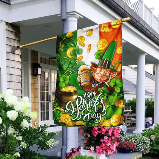 Happy St. Patrick's Day Irish House Flag - St Patrick's Day Garden Flag - St. Patrick's Day Decorations