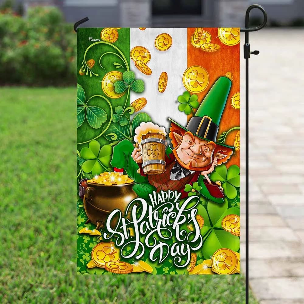 Happy St. Patrick's Day Irish House Flag - St Patrick's Day Garden Flag - St. Patrick's Day Decorations