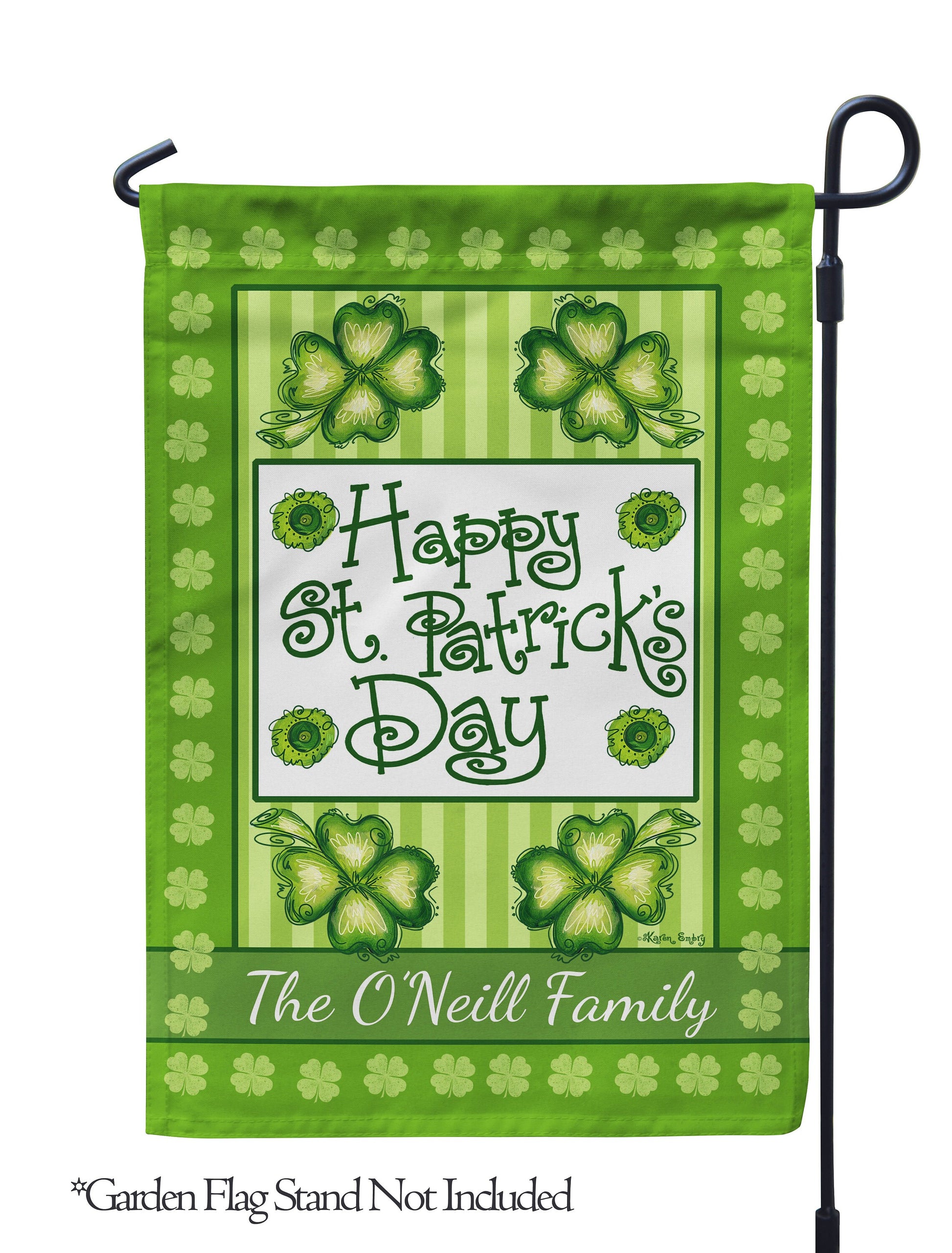 Happy St. Patrick's Day Personalized House Flag - St. Patrick's Day Garden Flag - St. Patrick's Day Decorative Flags