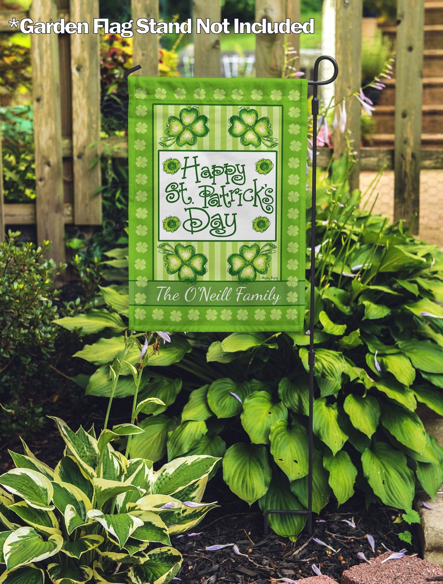 Happy St. Patrick's Day Personalized House Flag - St. Patrick's Day Garden Flag - St. Patrick's Day Decorative Flags