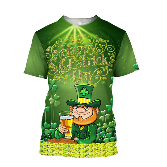 Happy St Patrick's Day Irish 3d Printed Shirts For Men And Women - St Patricks Day 3D Shirts