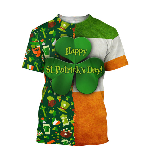 Happy St Patrick's Day Irish 3d Shirts For Men And Women - St Patricks Day 3D Shirts