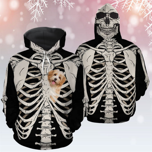 Havanese Skeleton All Over Print 3D Hoodie For Men And Women, Best Gift For Dog lovers, Best Outfit Christmas
