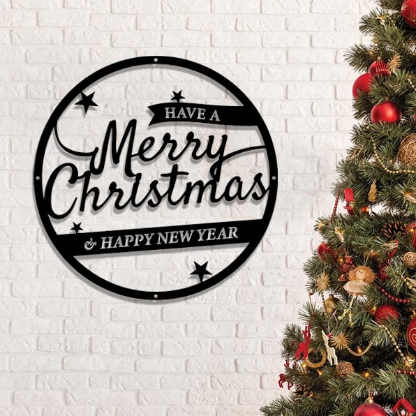 Have A Merry Christmas And Happy New Year Metal Sign - Metal Christmas Wall Decor - Ciaocustom