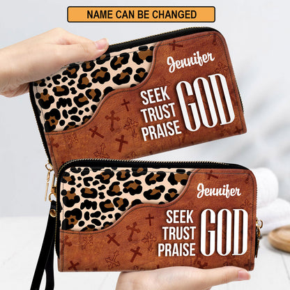 Have Faith In God Clutch Purse For Women - Personalized Name - Christian Gifts For Women