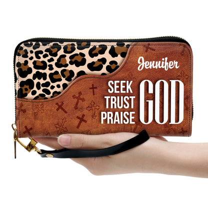 Have Faith In God Clutch Purse For Women - Personalized Name - Christian Gifts For Women