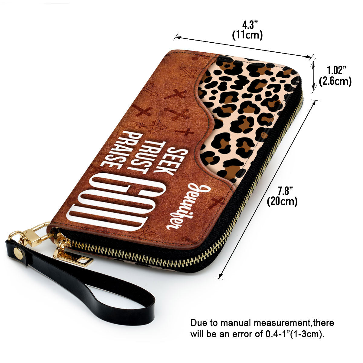 Have Faith In God Clutch Purse For Women - Personalized Name - Christian Gifts For Women