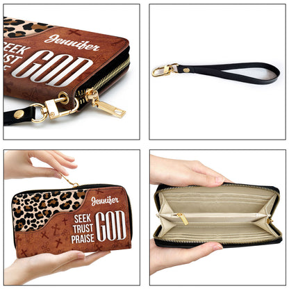 Have Faith In God Clutch Purse For Women - Personalized Name - Christian Gifts For Women