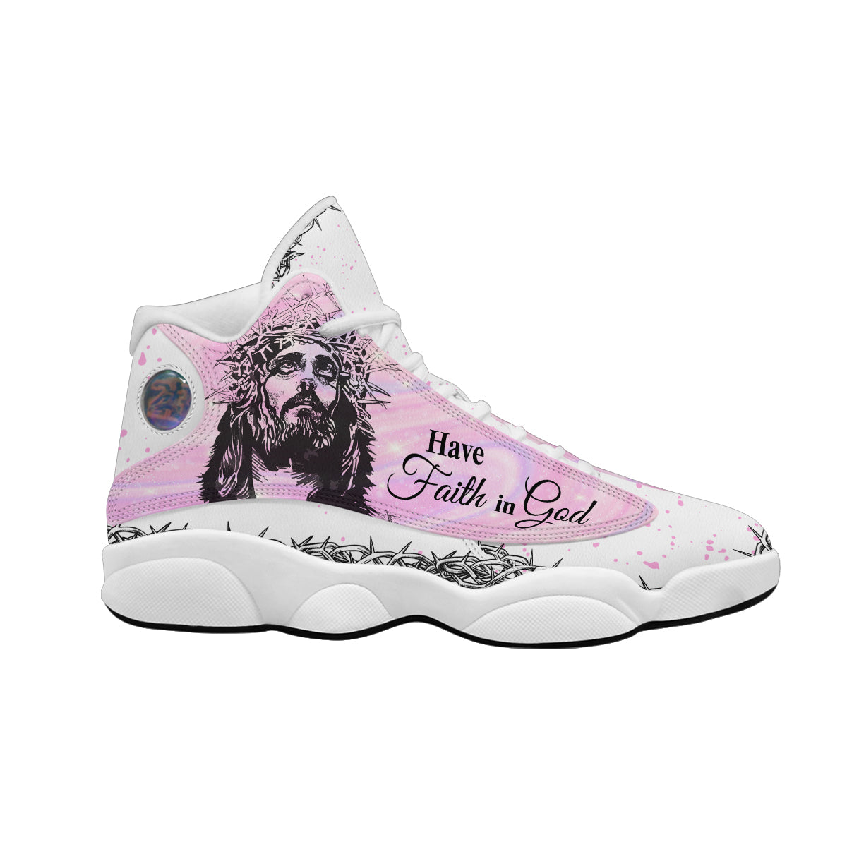 Have Faith In God Jesus Basketball Shoes For Men Women - Christian Shoes - Jesus Shoes - Unisex Basketball Shoes