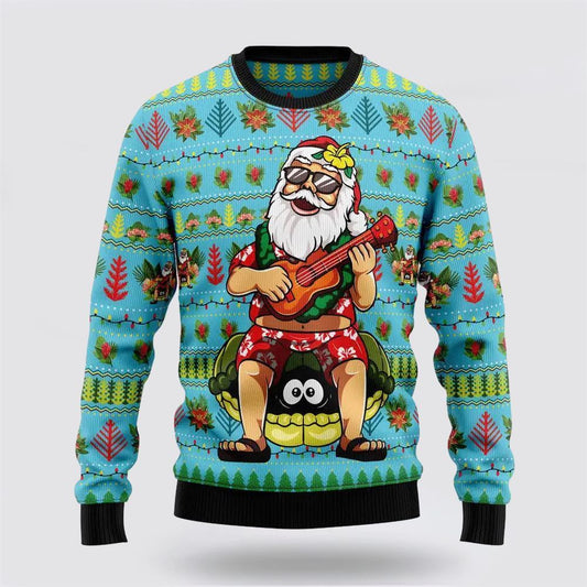 Hawaiian Christmas Santa Claus Ugly Christmas Sweater For Men And Women, Best Gift For Christmas, The Beautiful Winter Christmas Outfit
