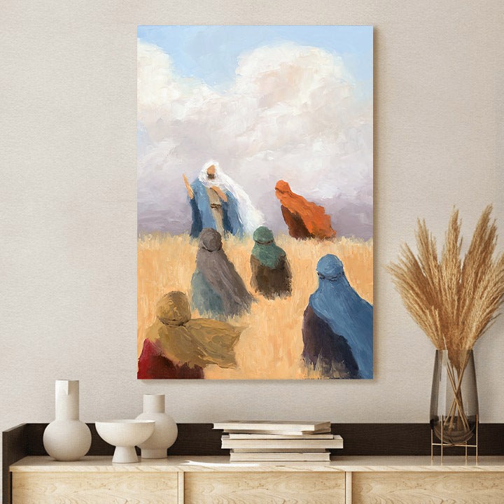 Jesus Teaches His Disciples Canvas Wall Art