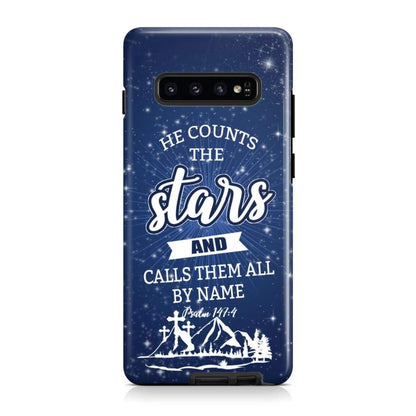 He Counts The Stars And Calls Them All By Name Psalm 1474 Phone Case - Scripture Phone Cases - Iphone Cases Christian