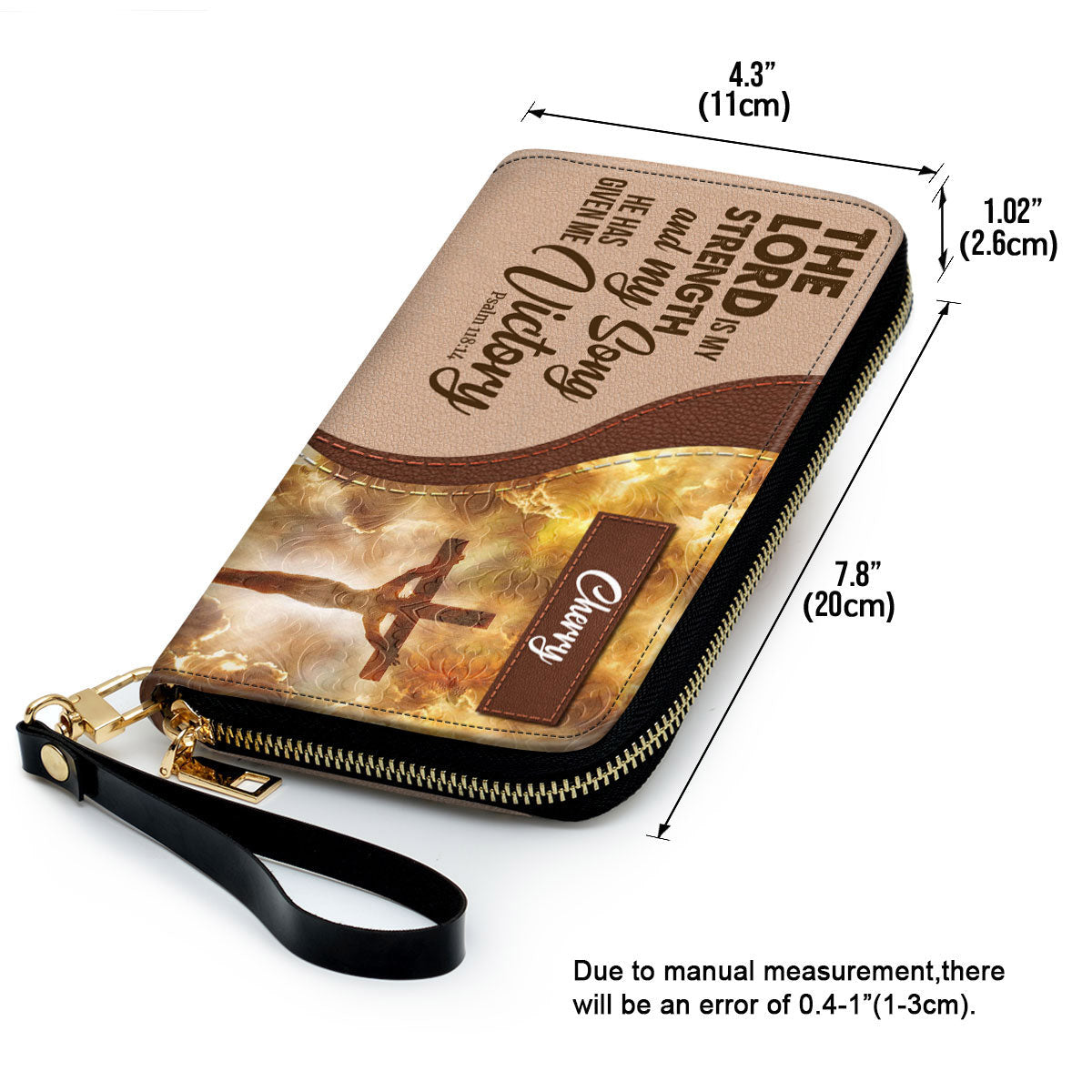 He Has Given Me Victory Clutch Purse For Women - Personalized Name - Christian Gifts For Women