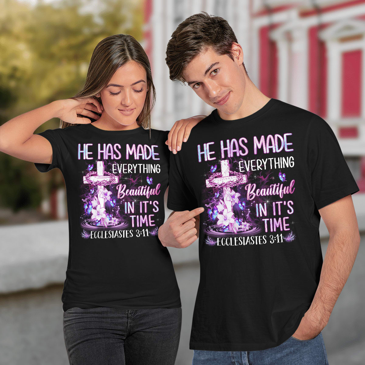 He Has Made Everything Beautiful In It's Time God T-Shirt, Christian T-Shirt, Jesus Sweatshirt Hoodie, Faith T-Shirt