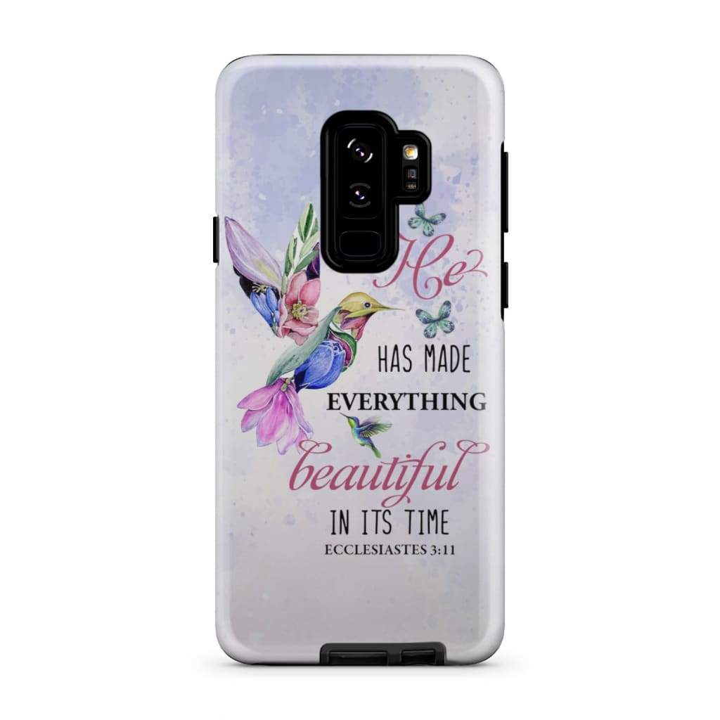 He Has Made Everything Beautiful In Its Time Hummingbird Bible Verse Phone Case - Scripture Phone Cases - Iphone Cases Christian