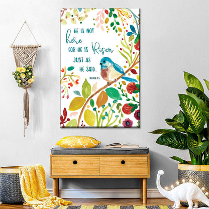 He Is Risen Canvas Wall Art - Canvas Religious Wall Art - Christian Wall Decor Living Room