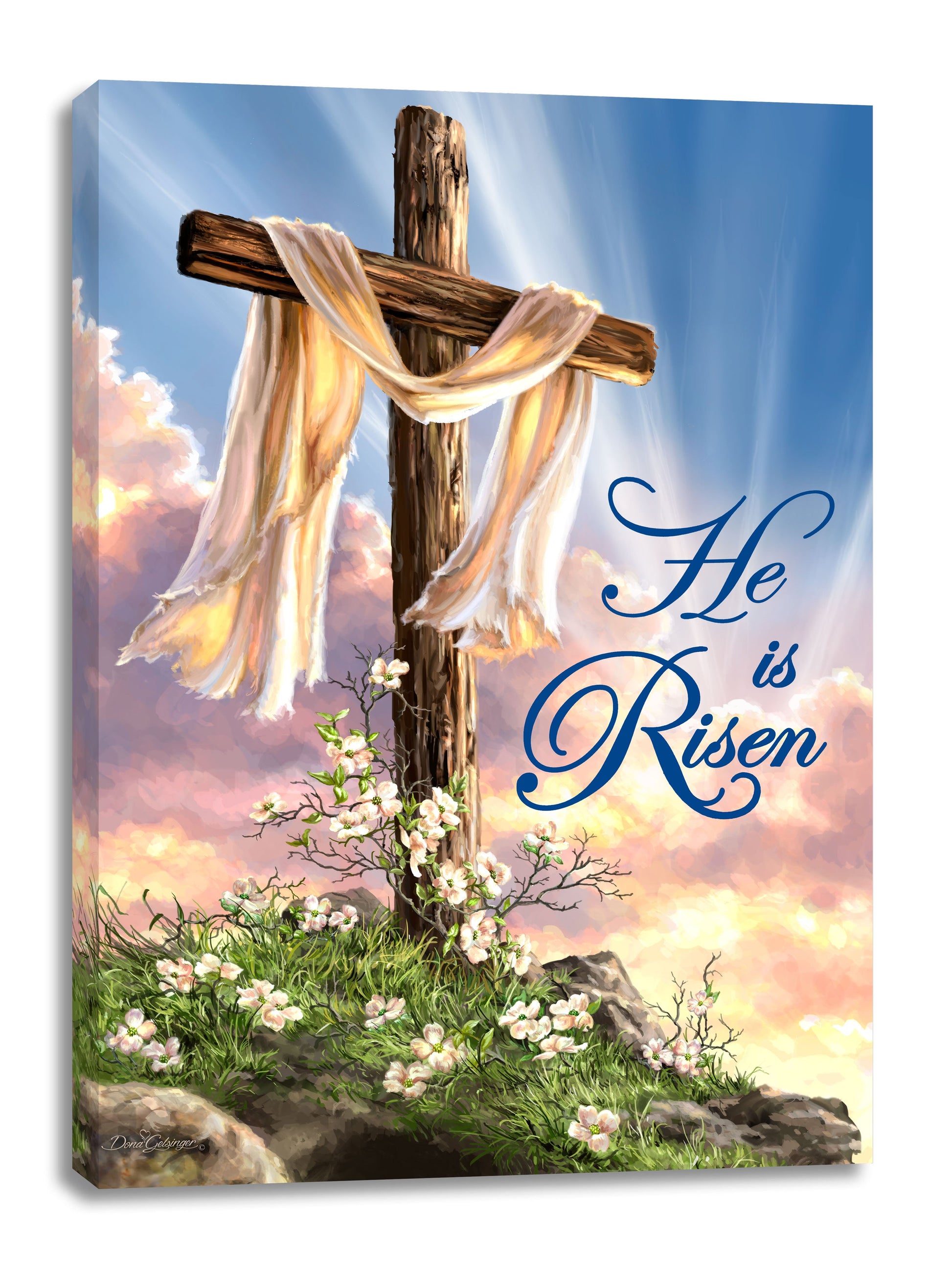He Is Risen Canvas Wall Art - Christian Wall Decor - Religious Gift