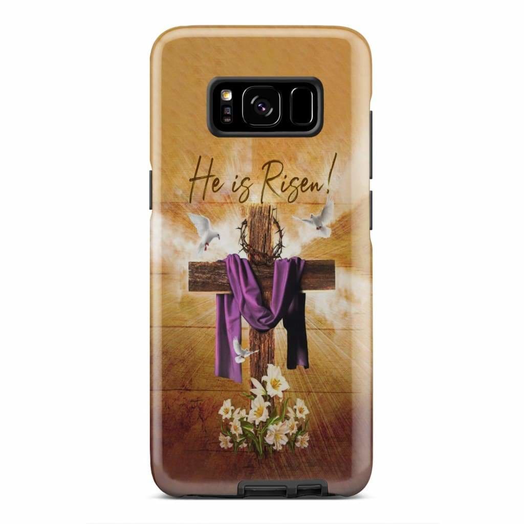 He Is Risen Christian Phone Case - Christian Easter Gifts - Bible Verse Phone Cases Samsung