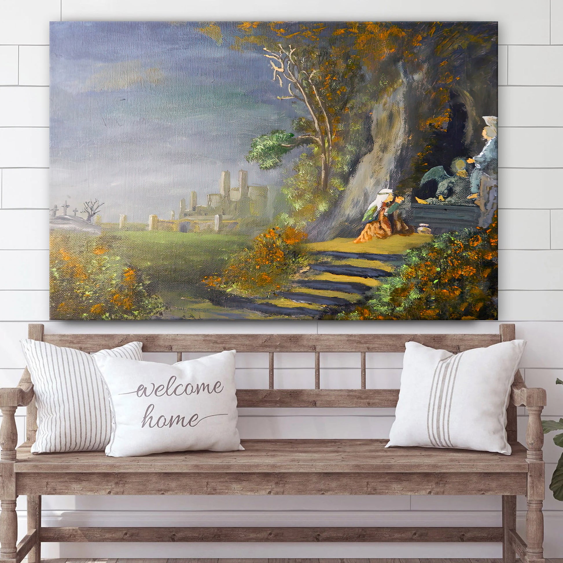 He Is Risen Empty Tomb Canvas Pictures - Easter Canvas - Christian Canvas Wall Art