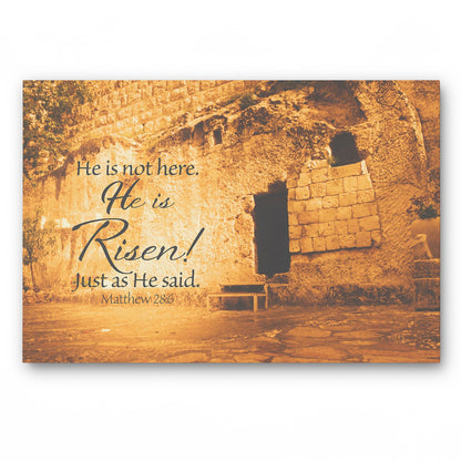 He Is Risen Garden Tomb - Large Gallery Wrapped Canvas Art