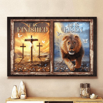 He Is Risen Jesus Canvas Wall Art - Jesus Canvas Pictures - Christian Wall Posters