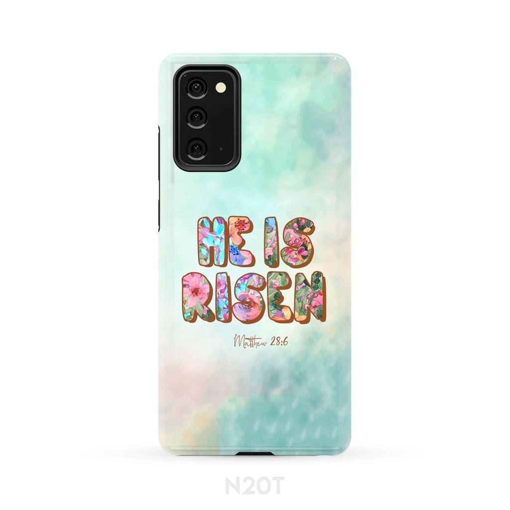 He Is Risen Matthew 286 Phone Case - Bible Verse Phone Cases Samsung