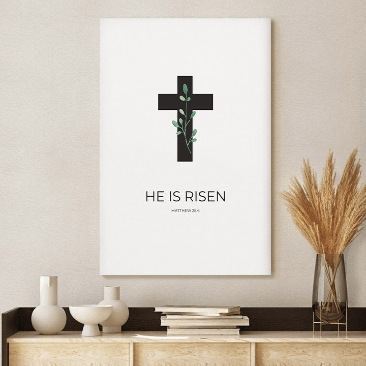 He Is Risen Matthew 28 6 - Jesus Christ Canvas - Christian Wall Art - Religious Canvas Art