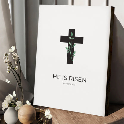 He Is Risen Matthew 28 6 - Jesus Christ Canvas - Christian Wall Art - Religious Canvas Art