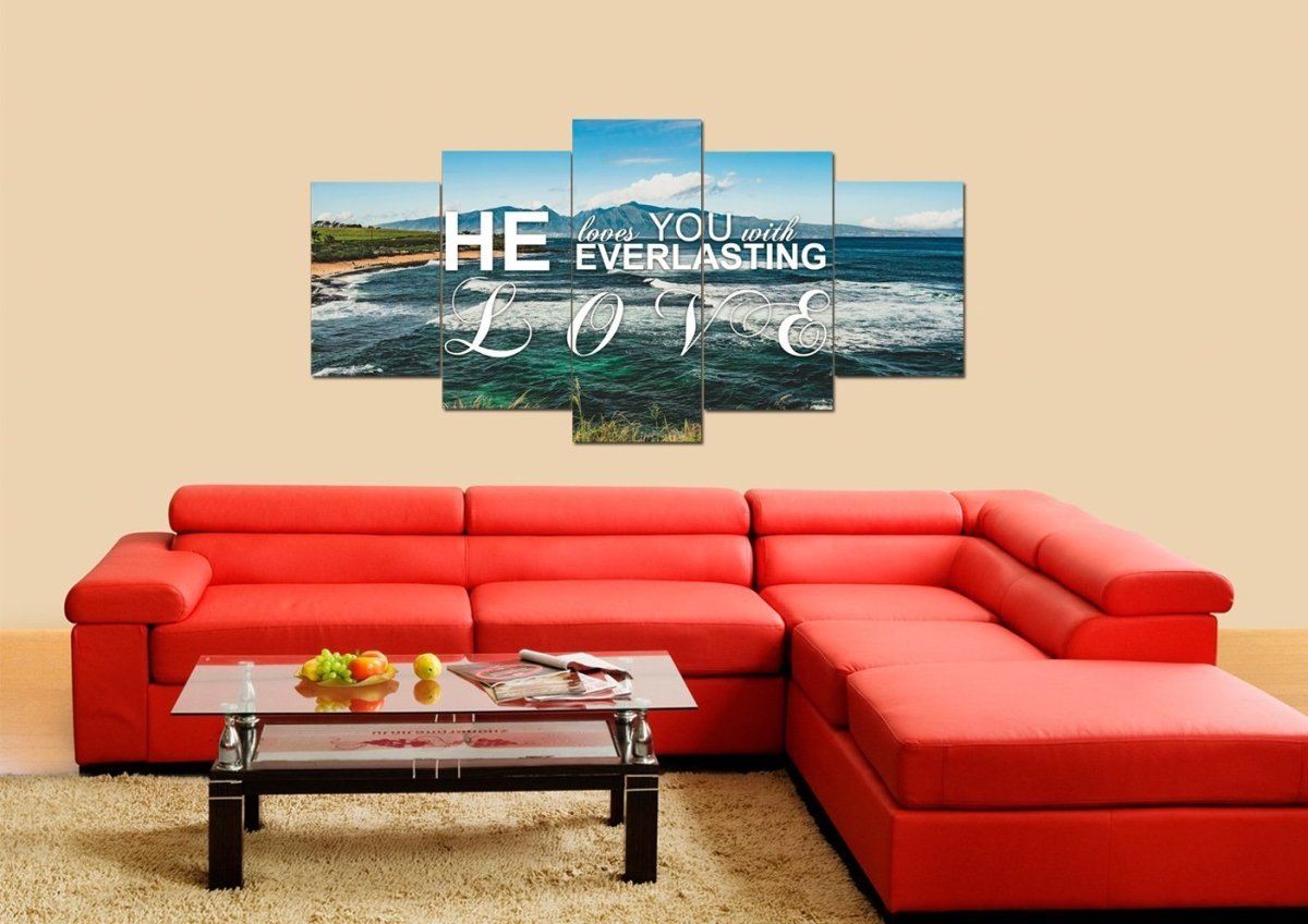 He Loves You With Everlasting Love Wall Art Canvas Print - Christian Canvas Wall Art