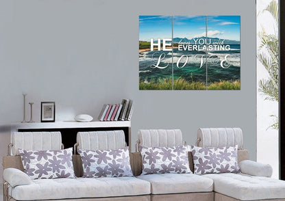 He Loves You With Everlasting Love Wall Art Canvas Print - Christian Canvas Wall Art