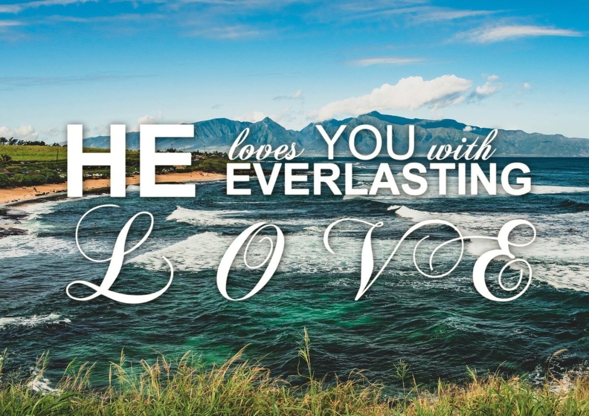 He Loves You With Everlasting Love Wall Art Canvas Print - Christian Canvas Wall Art
