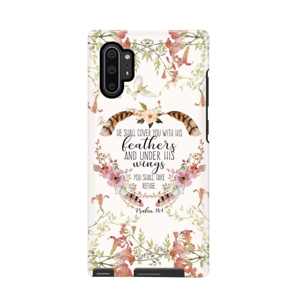 He Shall Cover You With His Feathers Psalm 914 Phone Case - Scripture Phone Cases - Iphone Cases Christian