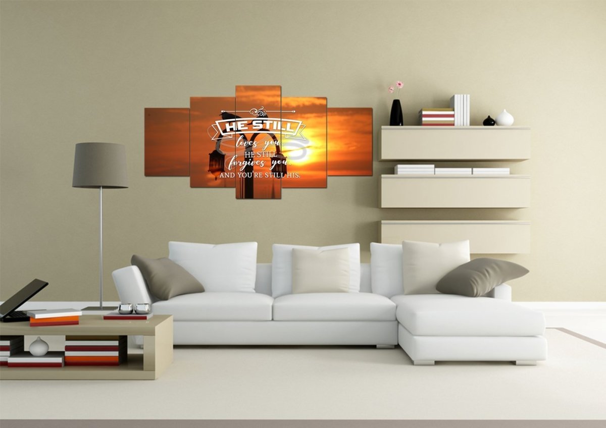 He Still Loves You, He Still Forgive You Wall Art Canvas Print - Christian Canvas Wall Art